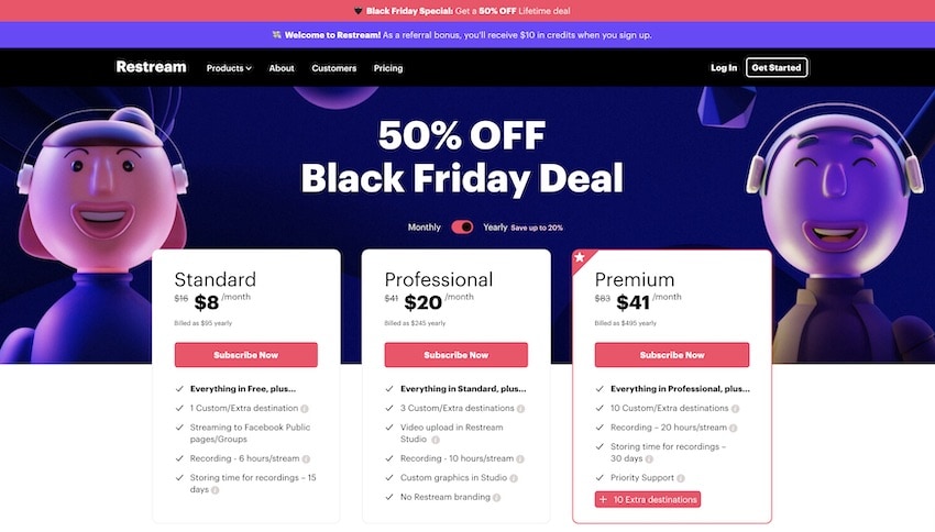 Restream promocja rabat obniżka Black Friday 2020