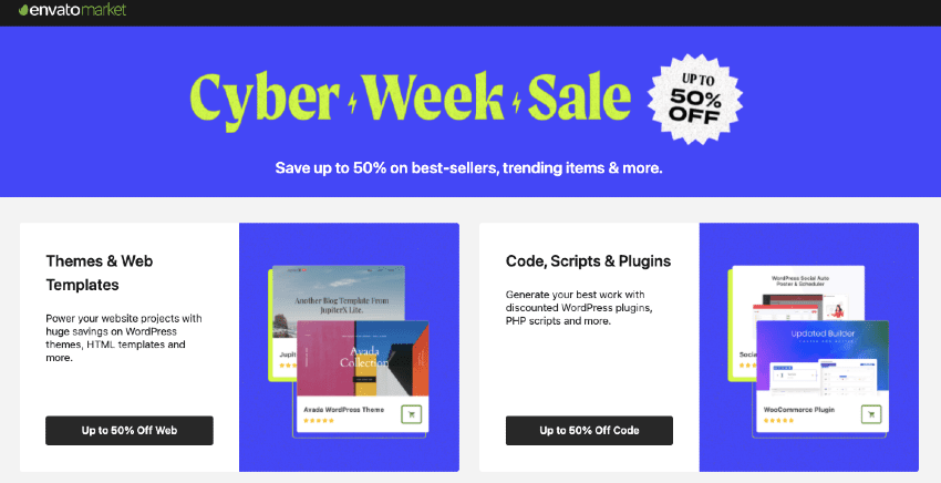 Envato Market promocja rabat obniżka Black Friday 2021