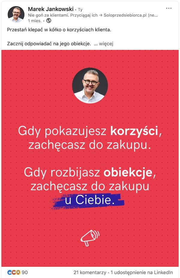 O czym pisać na LinkedIn? Na przykład o błędach, na które warto uważać.