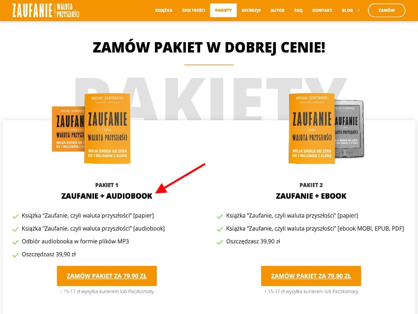 Audiobook może być samodzielnym produktem cyfrowym, ale upsellem zachęcającym do zakupu droższego pakietu