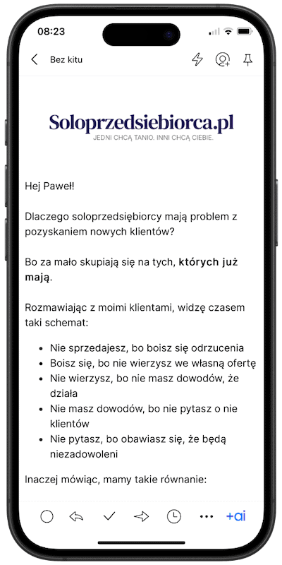 newsletter dla przedsiębiorców