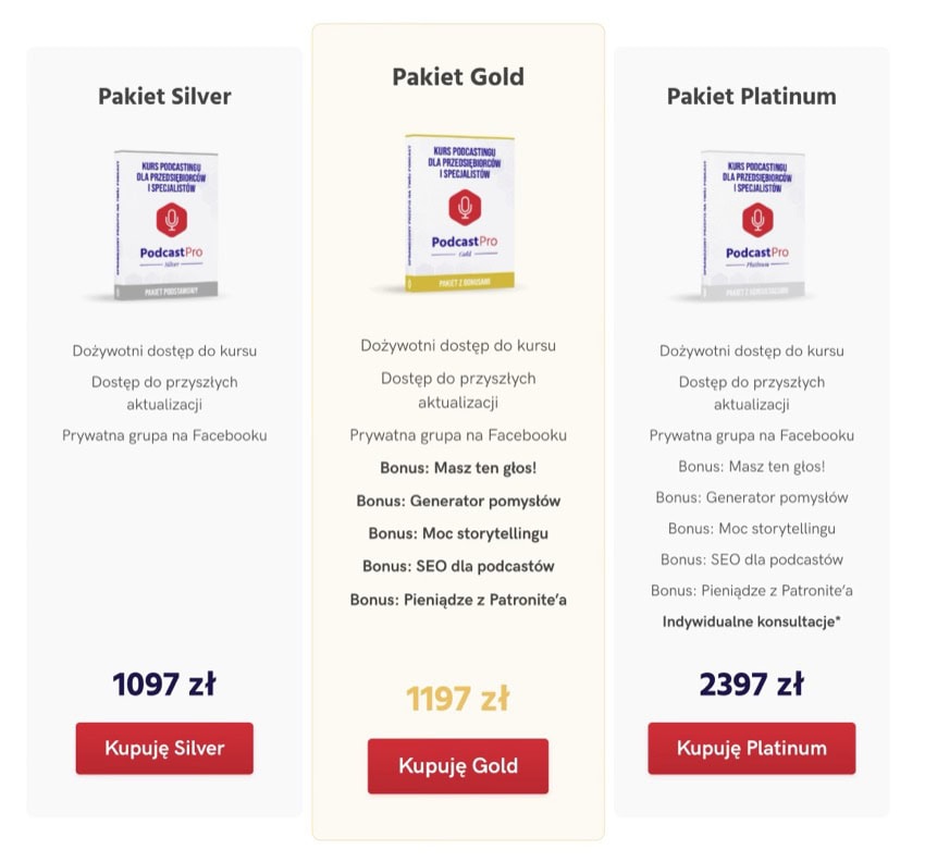 pakiety cenowe pozwalają dotrzeć do szerszej grupy klientów.
