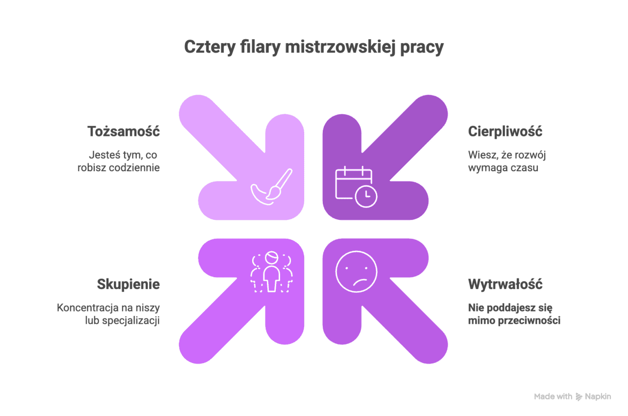 miejski pustelnik dąży do mistrzostwa cierpliwie, wytrwale, w skupieniu, budując swoją tożsamość