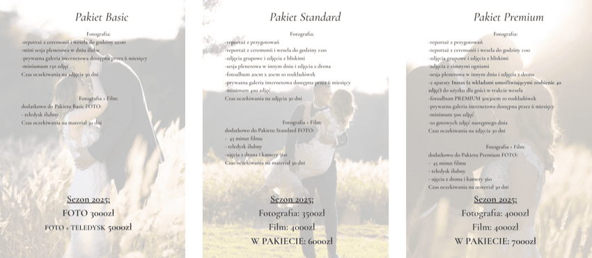 pakiety zacny fotograf